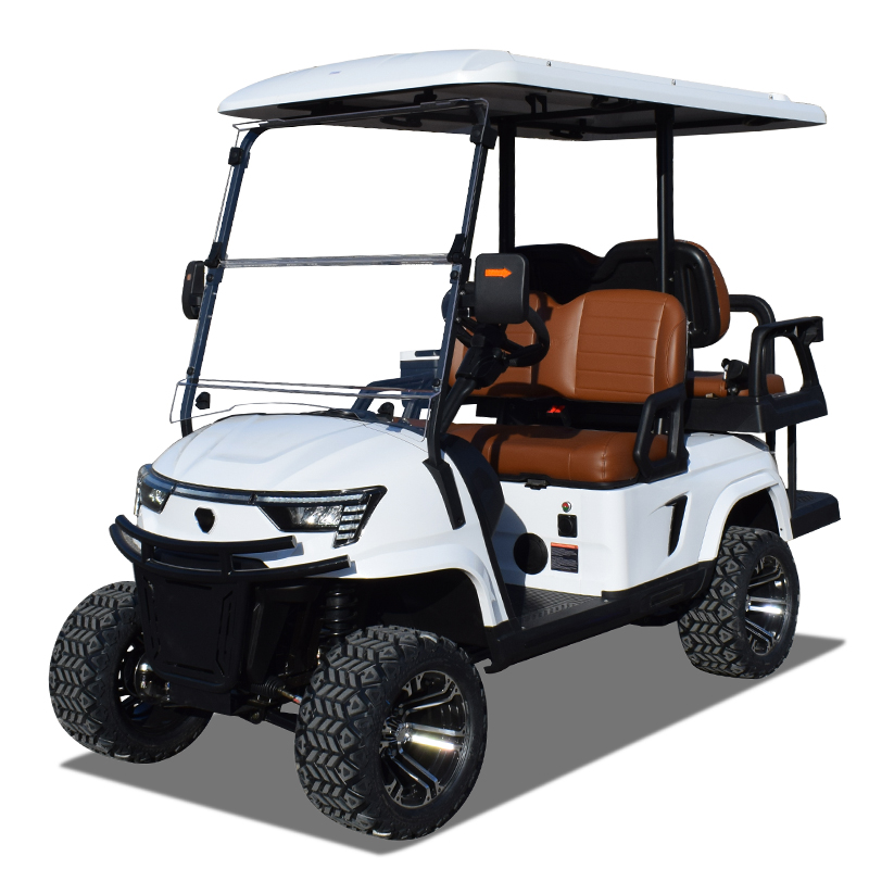 4 seater utility golf cart E2C white
